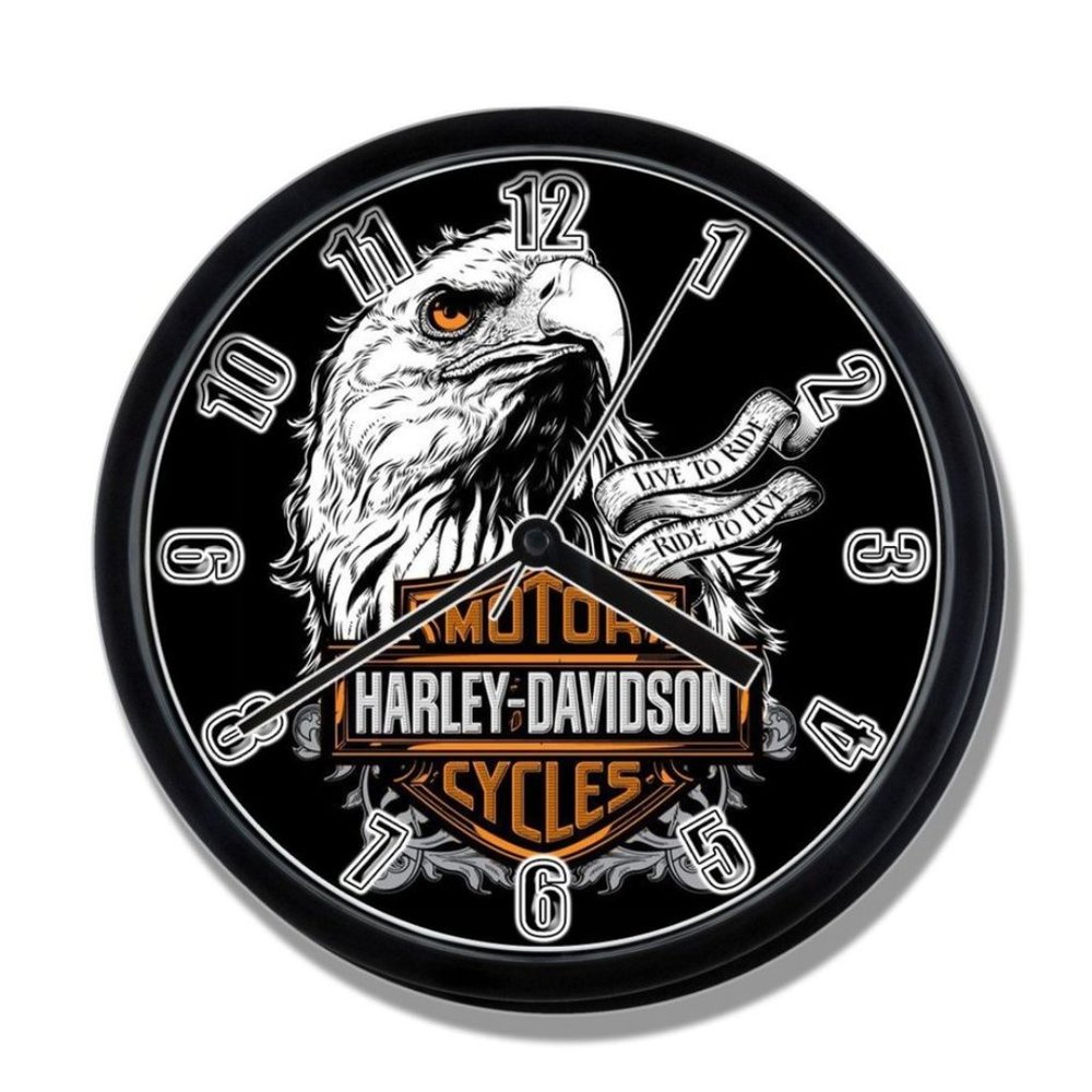 Harley Davidson cycles logo clock NEW